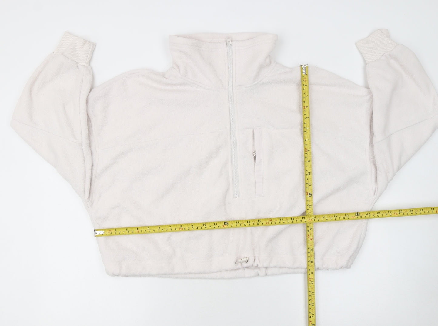 Anko Active Women's Beige Fleece 1/4 Zip Sweatshirt Size 14