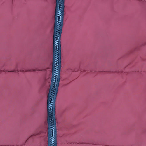 Urban Outfitters Womens Red Puffer Jacket Size M Full Zip Winter Coat