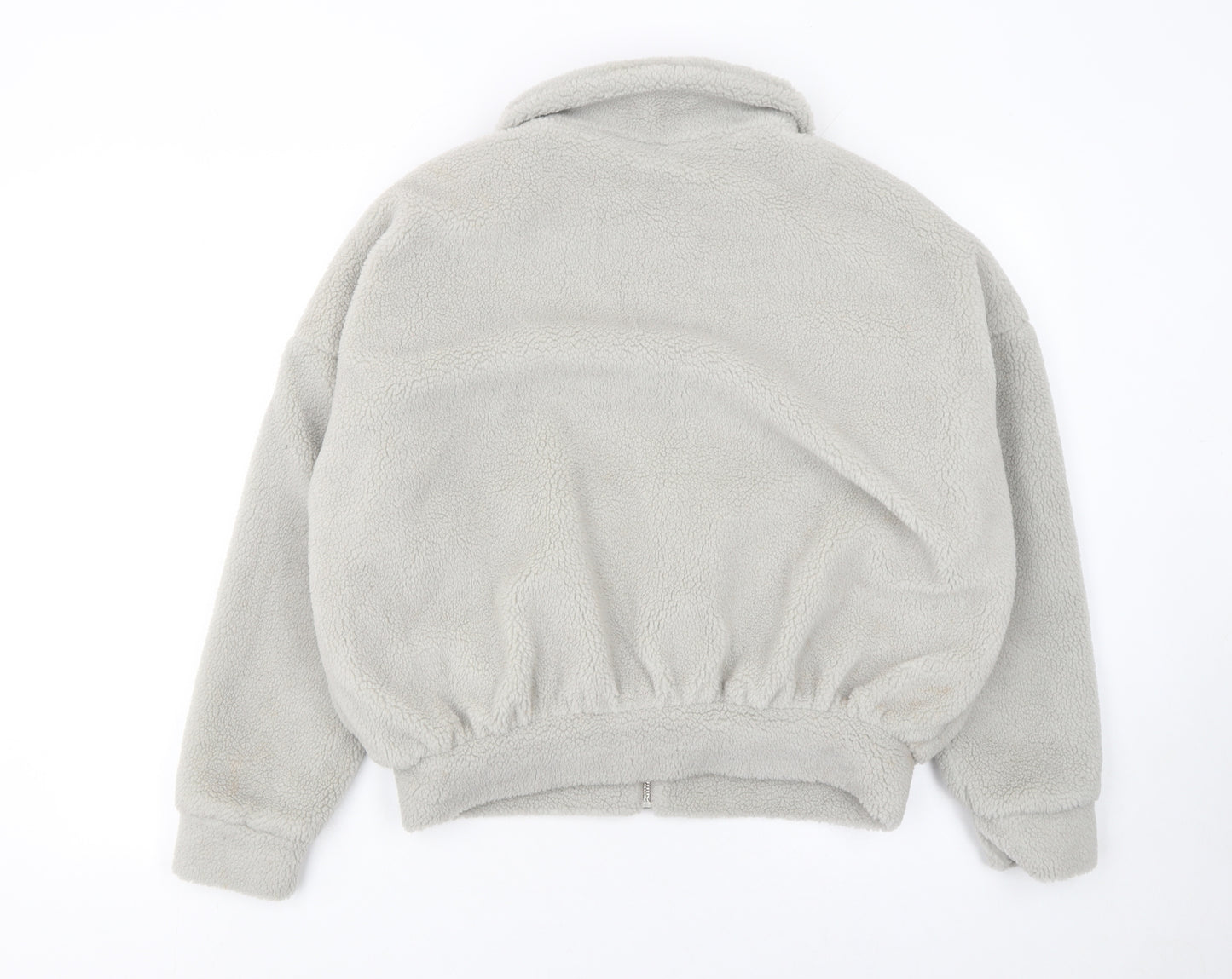 In The Style Womens Beige Full Zip Fleece Hoodie Size 8