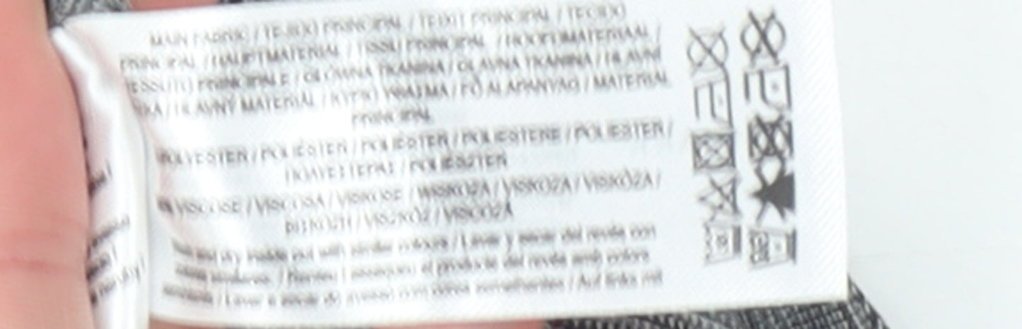 Primark Women's Grey Check Pleated Buckle Skirt Size 12