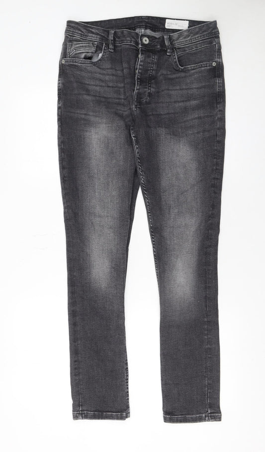 Denim Co. Men's Grey Skinny Stretch Jeans W38 L32