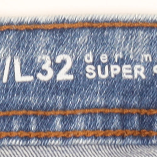 Denim Co Men's Blue Super Skinny Distressed Jeans W36 L32