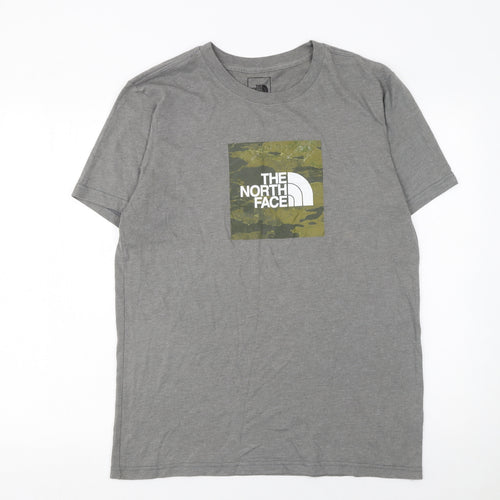 The North Face Men's Grey Graphic Print Crew Neck T-Shirt Size M