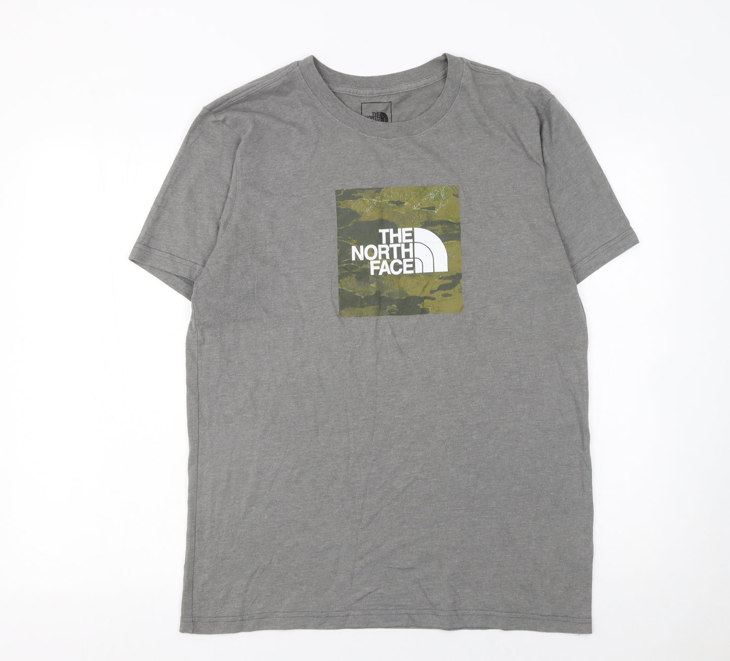The North Face Men's Grey Graphic Print Crew Neck T-Shirt Size M