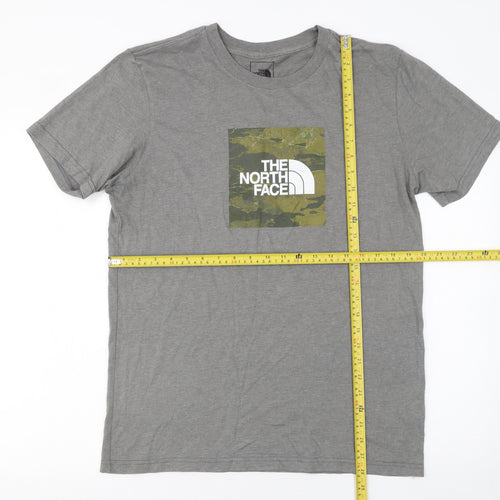 The North Face Men's Grey Graphic Print Crew Neck T-Shirt Size M
