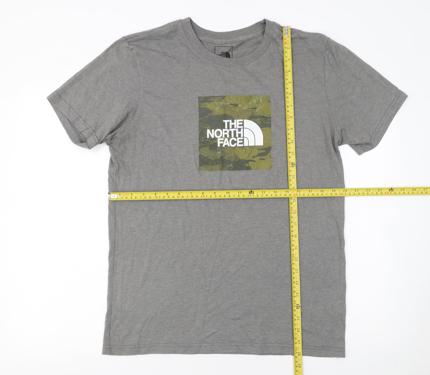 The North Face Men's Grey Graphic Print Crew Neck T-Shirt Size M