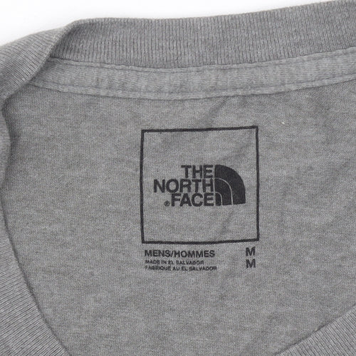The North Face Men's Grey Graphic Print Crew Neck T-Shirt Size M
