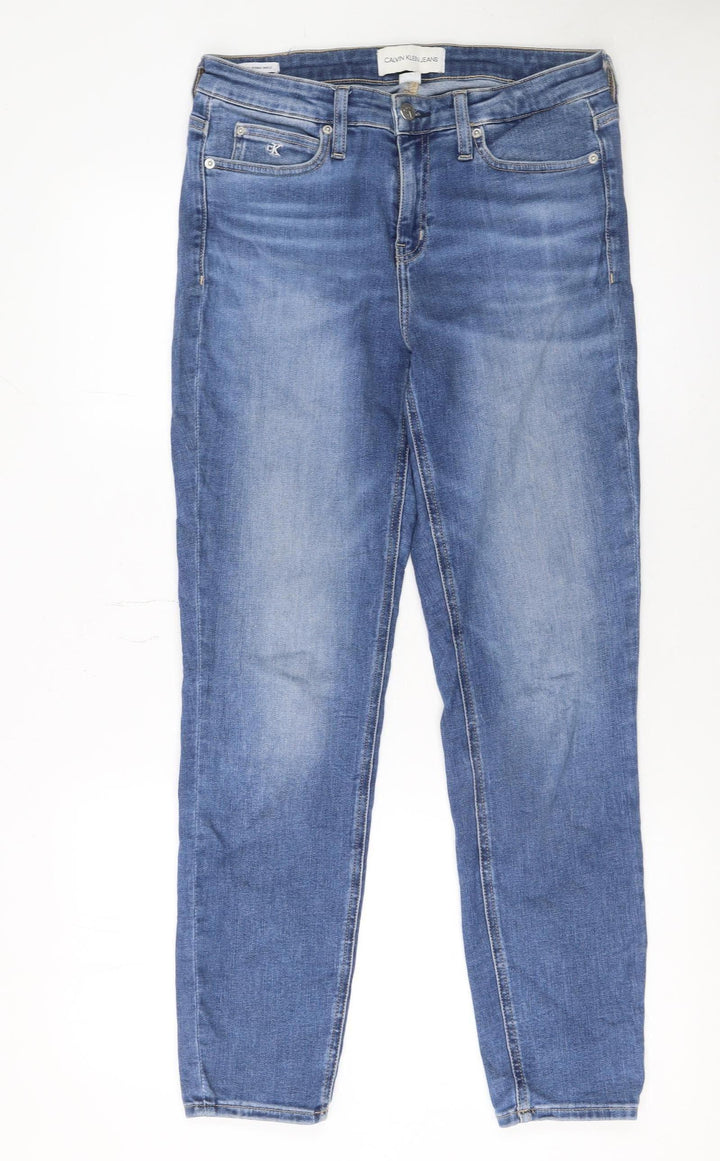Calvin Klein Jeans Women's Blue Size 12 Skinny Stretch Denim