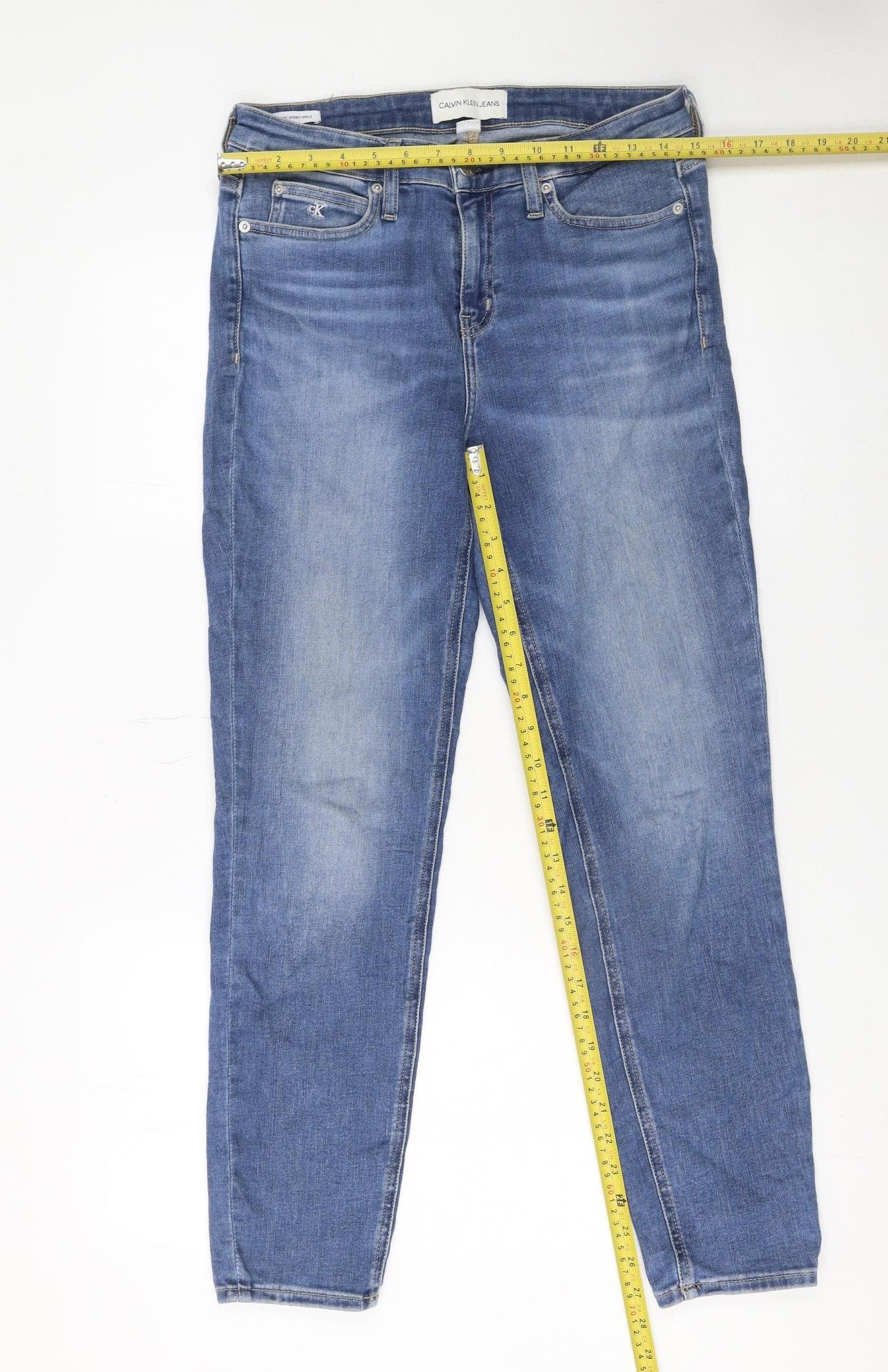 Calvin Klein Jeans Women's Blue Size 12 Skinny Stretch Denim