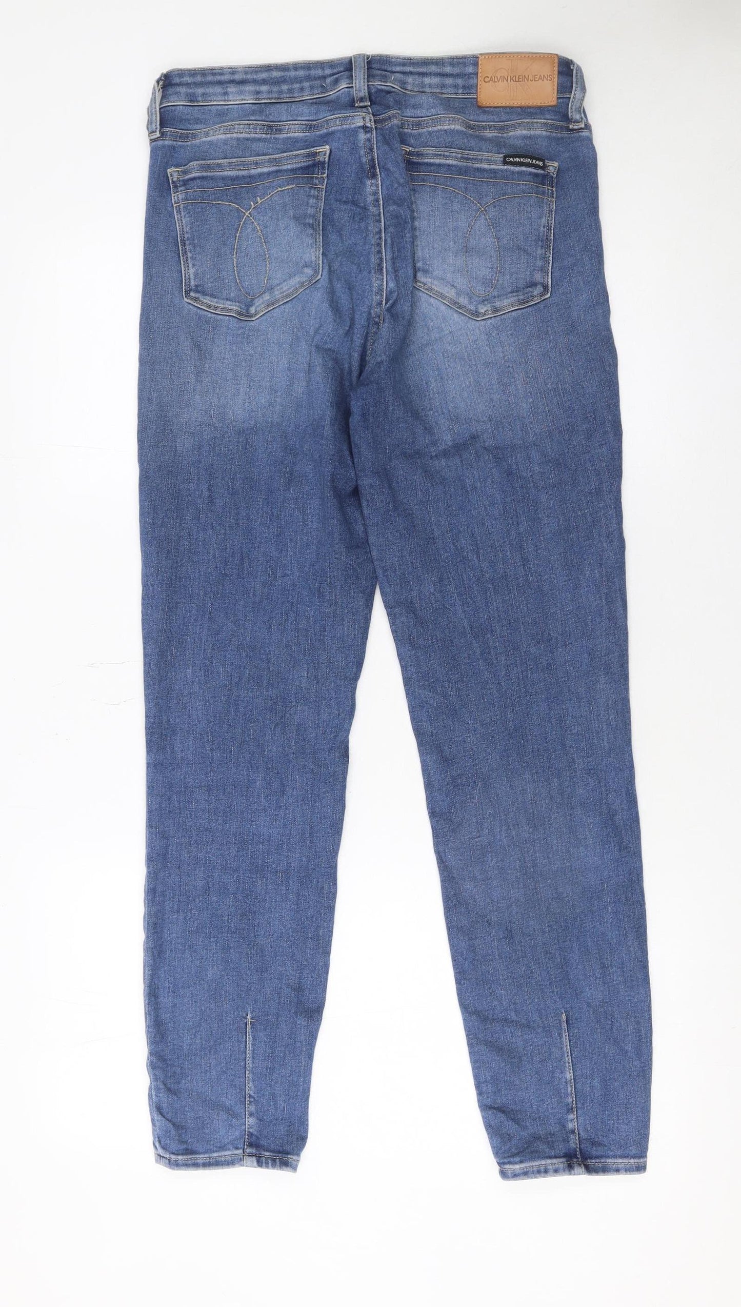 Calvin Klein Jeans Women's Blue Size 12 Skinny Stretch Denim