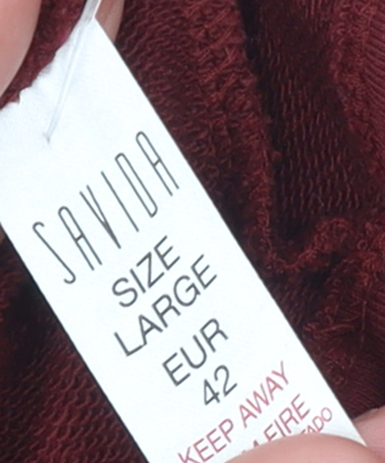 Savida Women Red Polo Collared 3/4 Sleeve Cotton Blend Top Size L