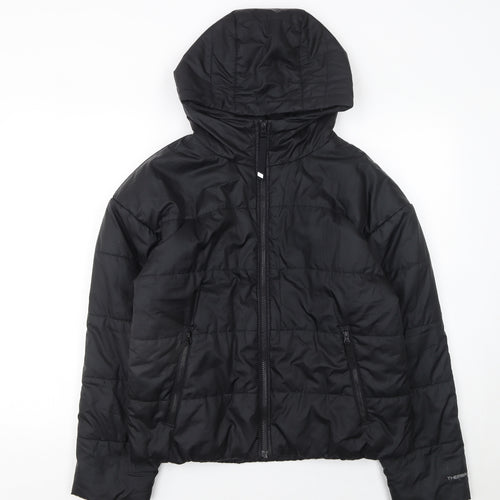Nike Womens Black Therma-Fit Hooded Puffer Jacket Size S