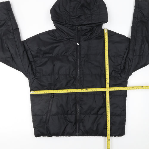 Nike Womens Black Therma-Fit Hooded Puffer Jacket Size S