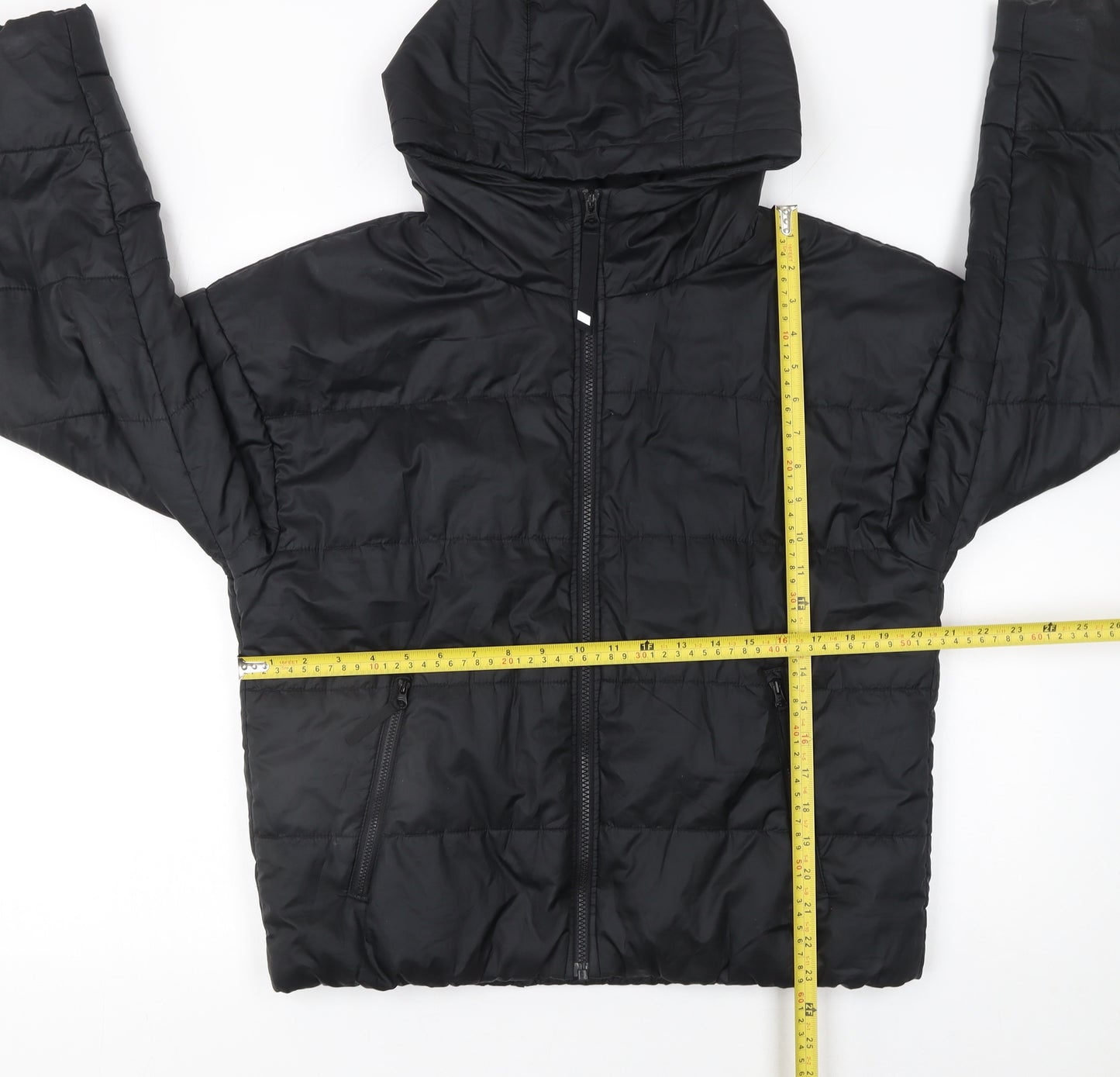 Nike Womens Black Therma-Fit Hooded Puffer Jacket Size S