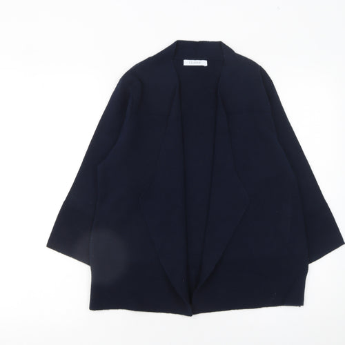 Marks and Spencer Womens Black Size 14 Open Front Knit Cardigan