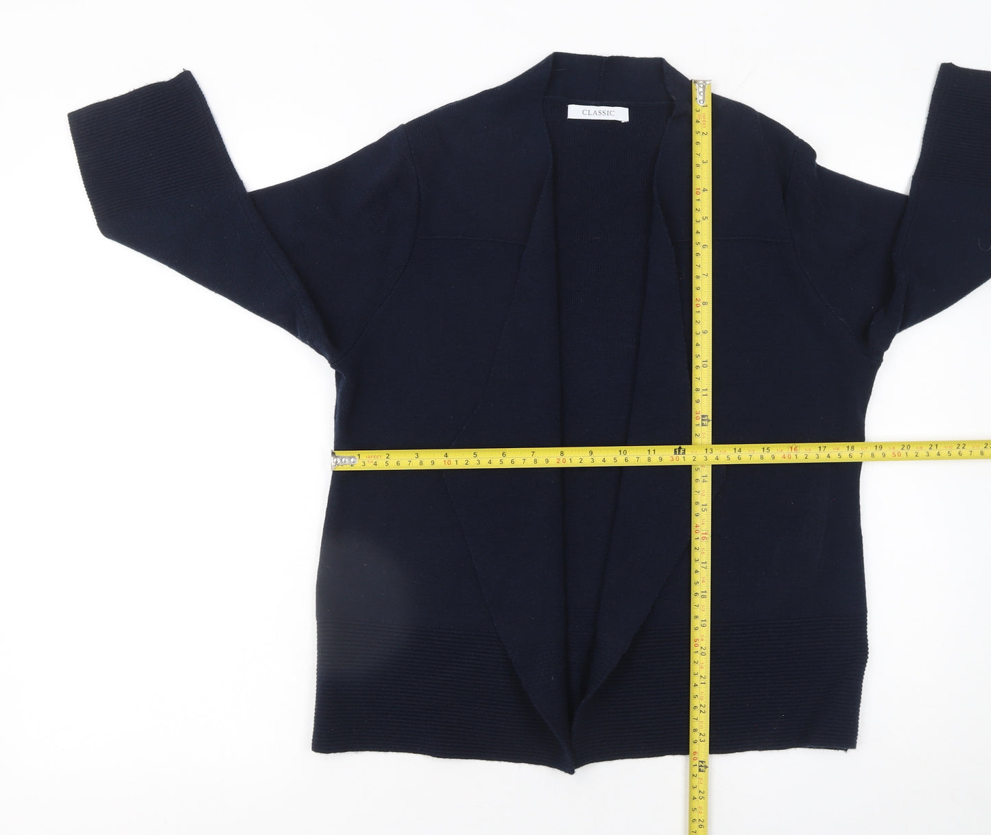 Marks and Spencer Womens Black Size 14 Open Front Knit Cardigan