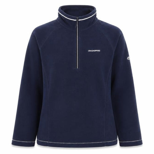 Craghoppers Womens Navy 1/2 Zip Fleece Pullover UK 8 Outdoor Top