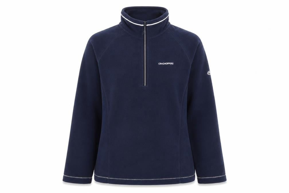 Craghoppers Womens Navy 1/2 Zip Fleece Pullover UK 8 Outdoor Top