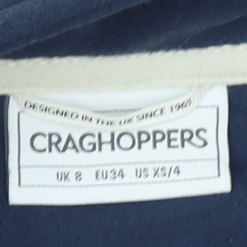 Craghoppers Womens Navy 1/2 Zip Fleece Pullover UK 8 Outdoor Top