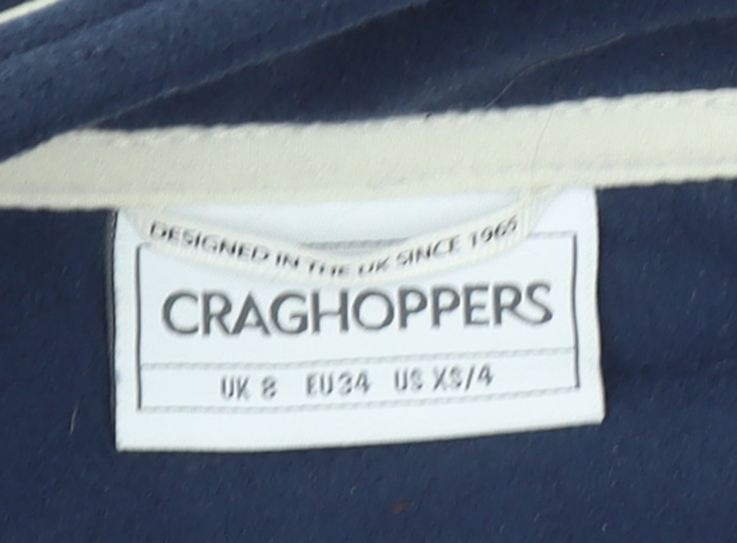 Craghoppers Womens Navy 1/2 Zip Fleece Pullover UK 8 Outdoor Top