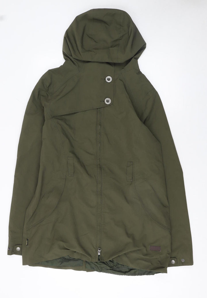 Sprayway Women’s Green Hooded Parka Jacket Size 14 Lined Water Resistant
