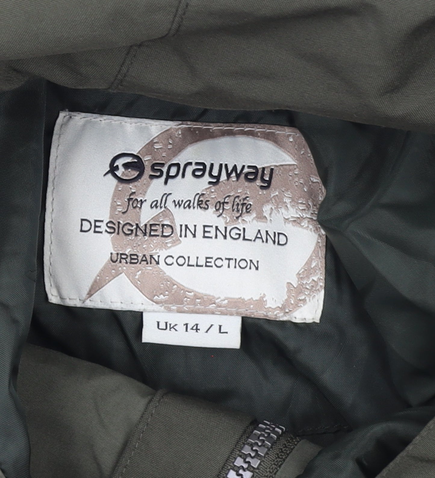 Sprayway Women’s Green Hooded Parka Jacket Size 14 Lined Water Resistant