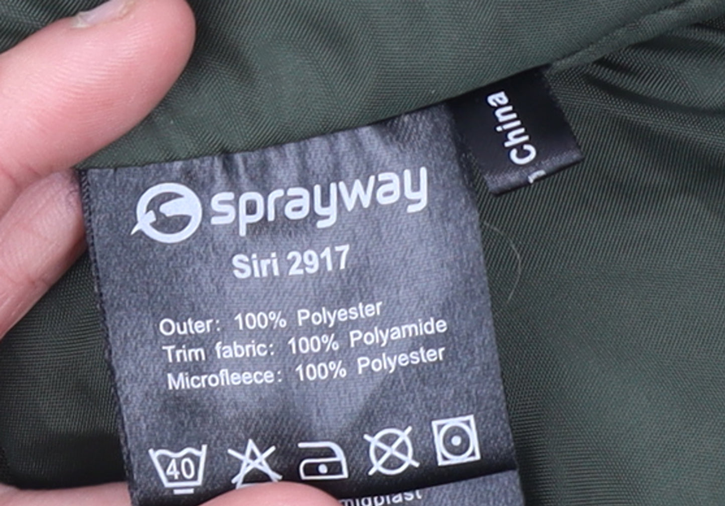 Sprayway Women’s Green Hooded Parka Jacket Size 14 Lined Water Resistant