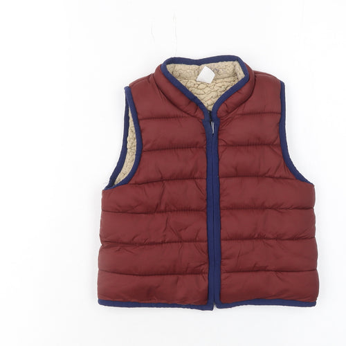 Baby GAP Unisex Brown 18-24 Months Reversible Puffer Waistcoat Jacket