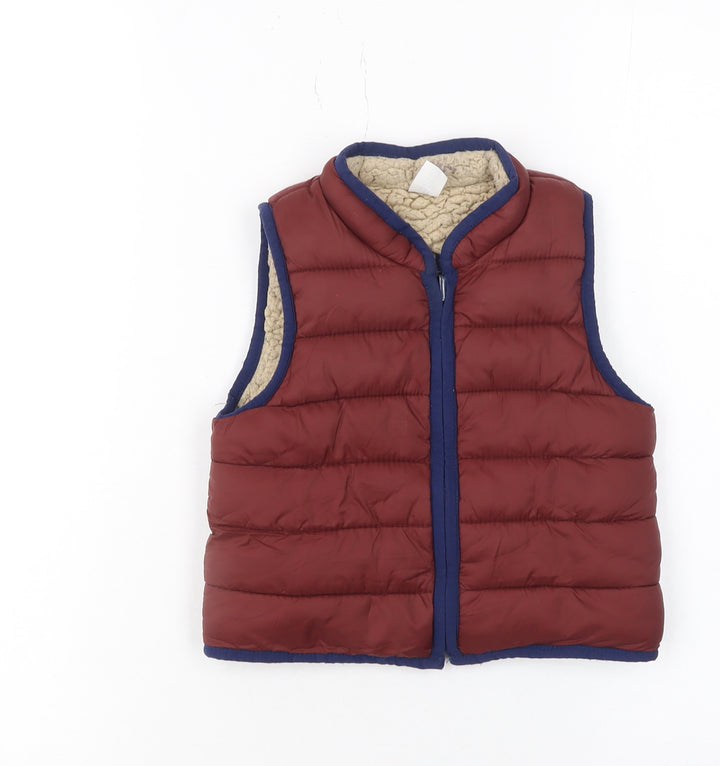 Baby GAP Unisex Brown 18-24 Months Reversible Puffer Waistcoat Jacket