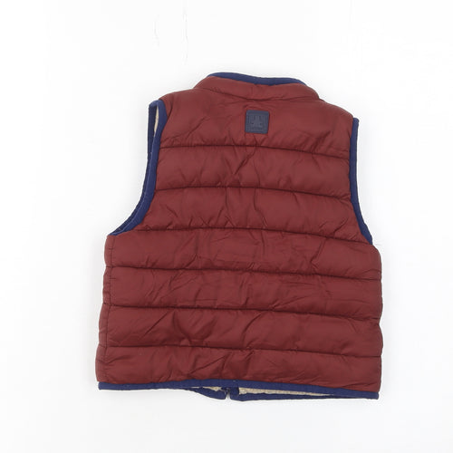 Baby GAP Unisex Brown 18-24 Months Reversible Puffer Waistcoat Jacket