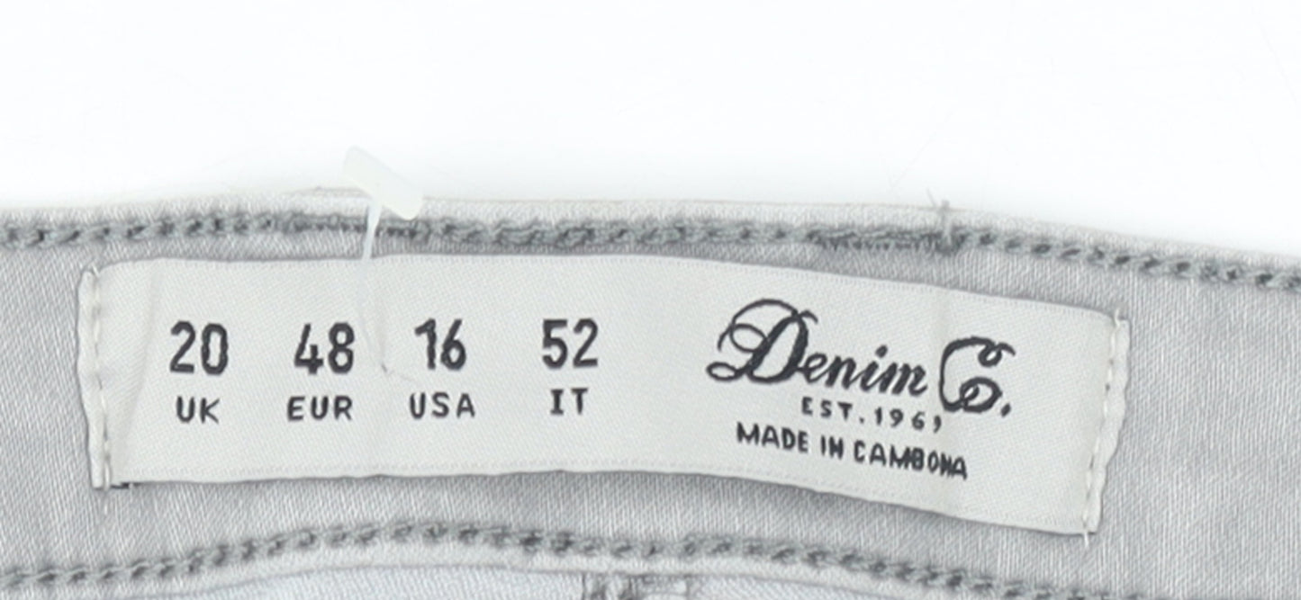 Denim Co. Women’s Grey Skinny Jeans Size 20 Stretch Denim