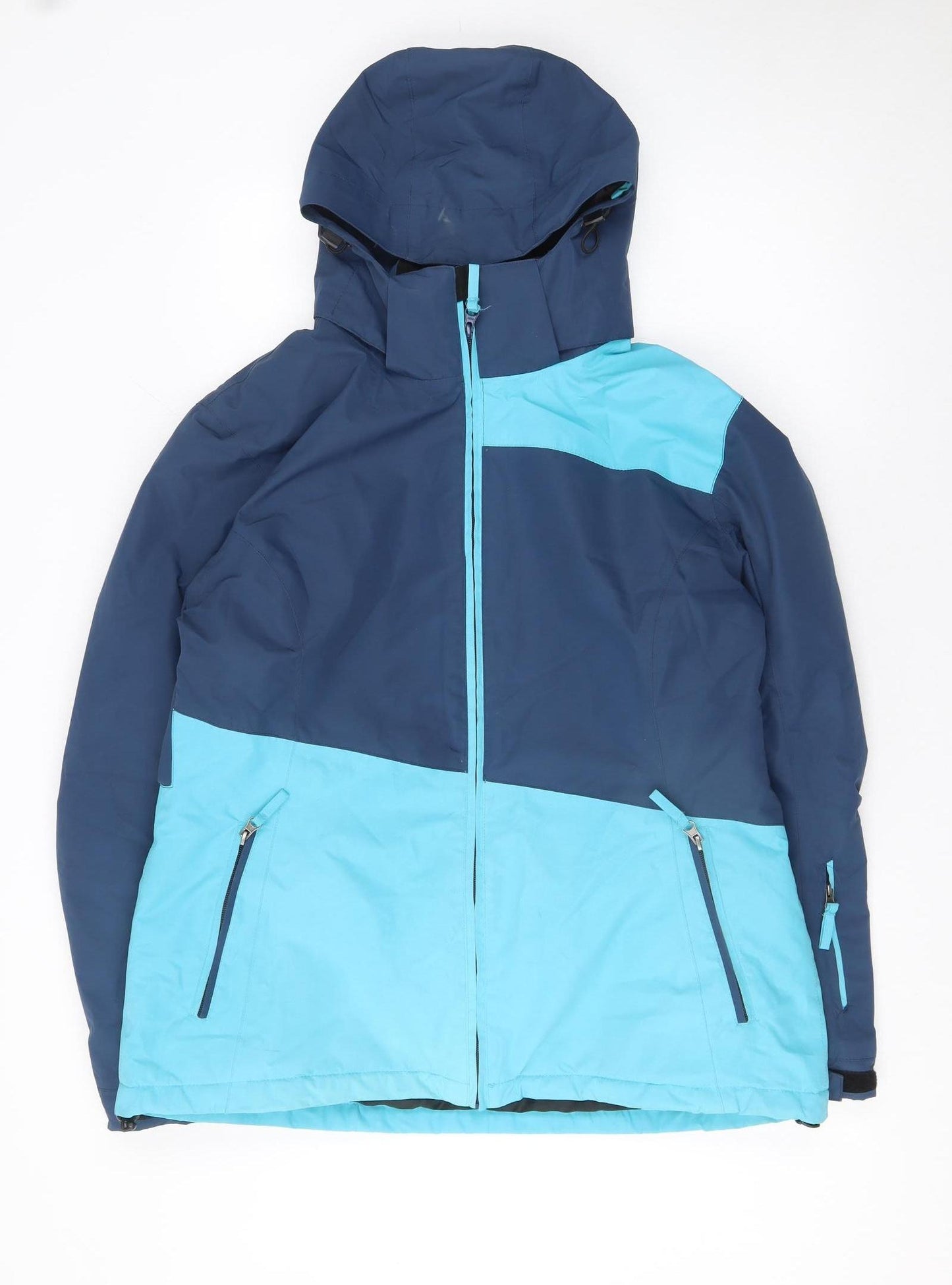 Crane Womens Blue Ski Jacket Size 16 Hooded Waterproof Winter Coat