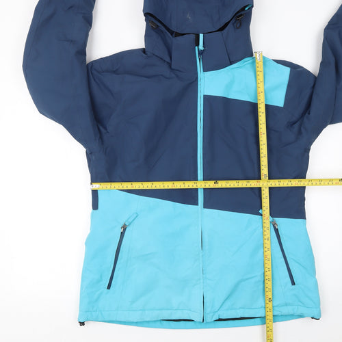 Crane Womens Blue Ski Jacket Size 16 Hooded Waterproof Winter Coat