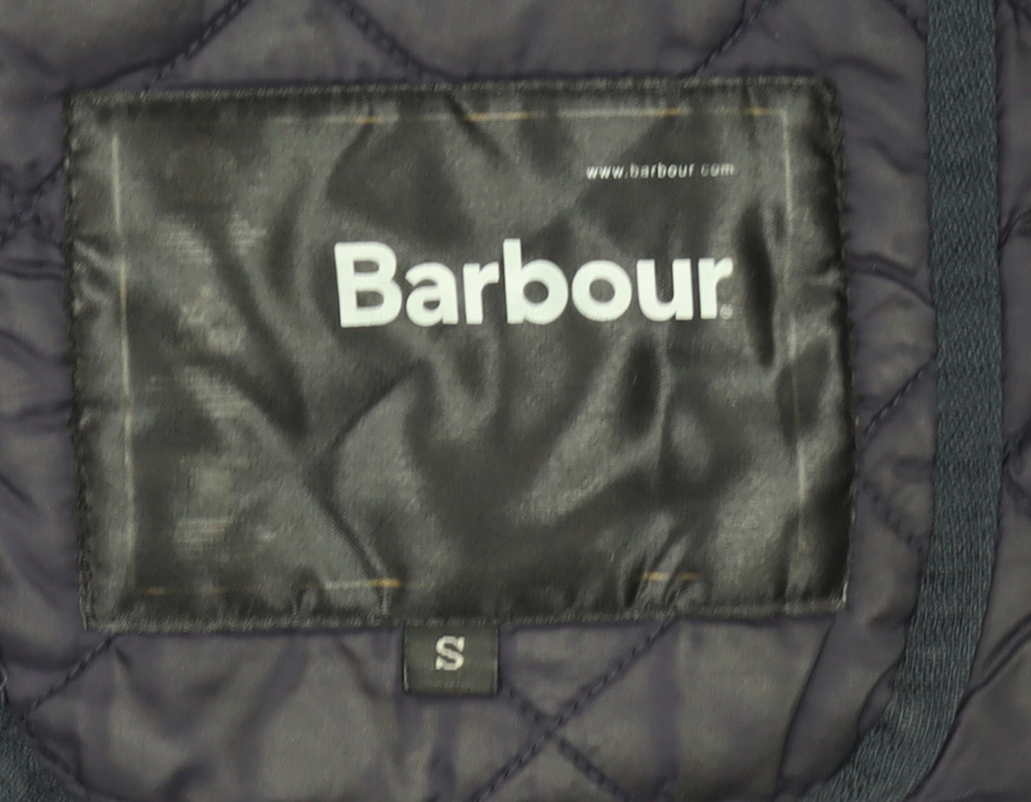 Barbour Men's Blue Quilted Mid-Length Jacket Size S
