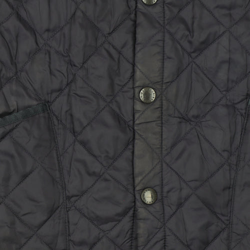 Barbour Men's Blue Quilted Mid-Length Jacket Size S