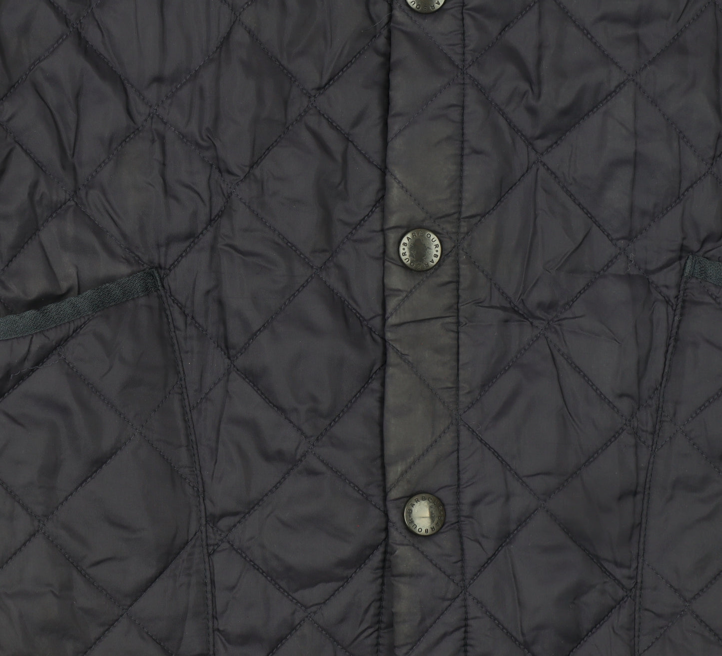 Barbour Men's Blue Quilted Mid-Length Jacket Size S