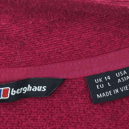 Berghaus Women's Red Fleece Pullover Sweatshirt UK 14