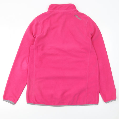 TOG24 Womens Pink 1/4 Zip Fleece Pullover Sweatshirt Size 16