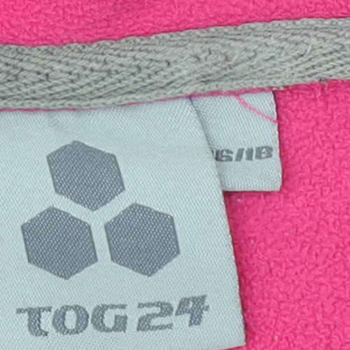 TOG24 Womens Pink 1/4 Zip Fleece Pullover Sweatshirt Size 16