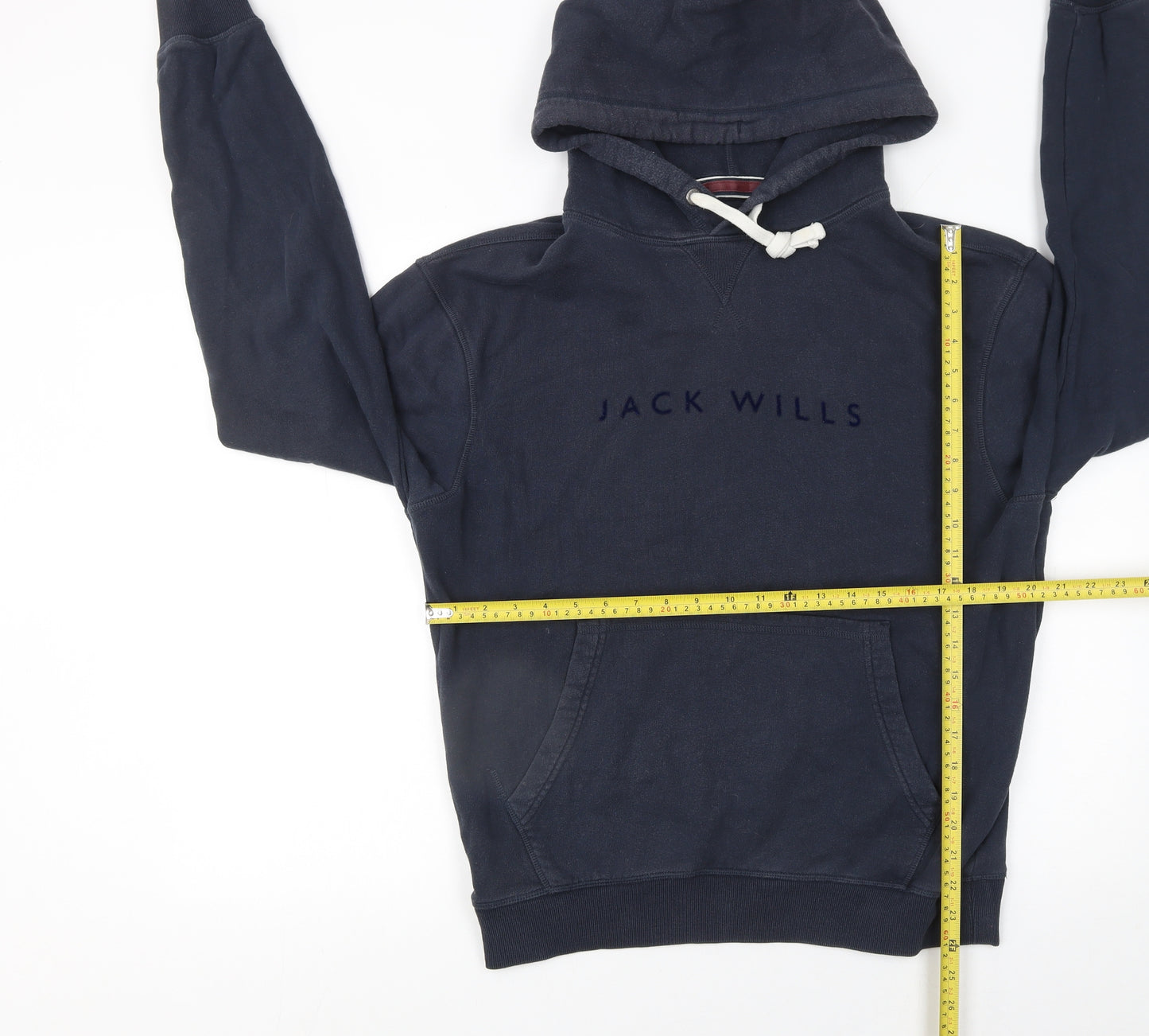 Jack Wills Men's Blue Pullover Hoodie Size S Regular Fit Logo
