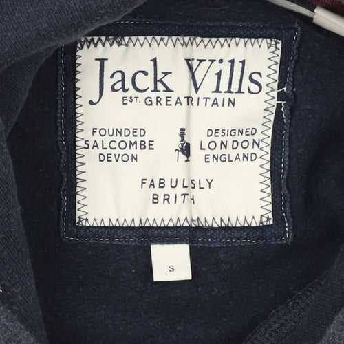Jack Wills Men's Blue Pullover Hoodie Size S Regular Fit Logo