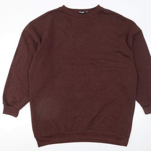 PrettyLittleThing Women Brown UK 10 Pullover Sweatshirt