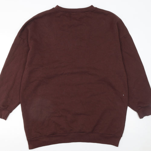 PrettyLittleThing Women Brown UK 10 Pullover Sweatshirt