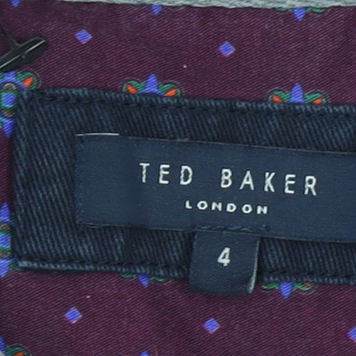 Ted Baker Men's Blue Long Sleeve Cotton Polo Shirt Size L
