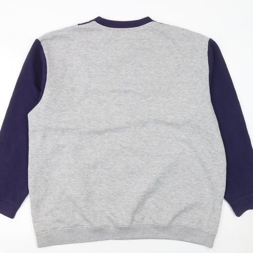 Daisy Street Curve Womens Grey Blue Athletic Academy Sweatshirt UK 18