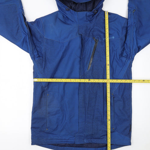 Merrell Men's Blue Hooded Waterproof Outdoor Jacket Size M