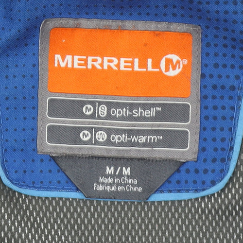 Merrell Men's Blue Hooded Waterproof Outdoor Jacket Size M