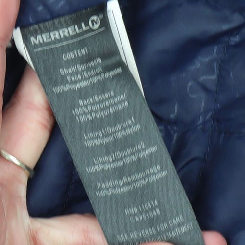 Merrell Men's Blue Hooded Waterproof Outdoor Jacket Size M