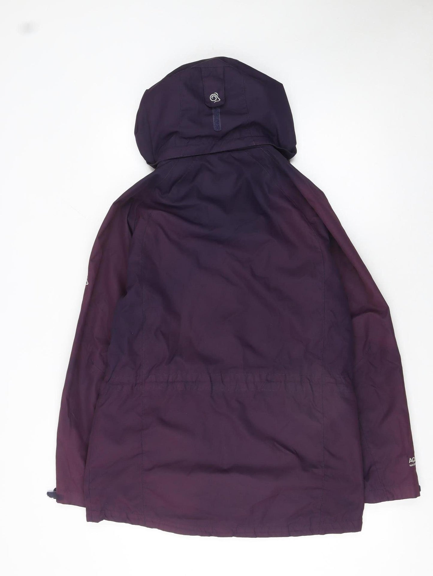 Craghoppers Women’s Purple Waterproof Hooded Rain Coat Jacket UK 12