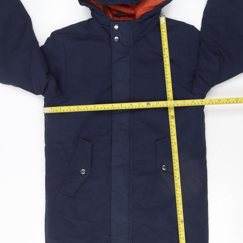 Jack & Jones Boys Blue Hooded Padded Parka Coat Age 14 Years 164cm